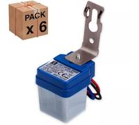 Aigostar Sensore Luminosità Fotoelettrico IP44 240V Max 1200W 6 Pezzi