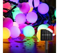 Aigostar Stringa di Luci Solari Esterno, RGB Multicolor 12M Luci Decorative a Sfera LED con 8 Modalità, IP 65 Luci Solari Impermeabili per Giardino, Balcone, Feste