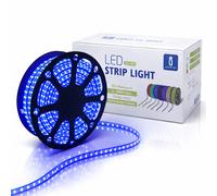 Aigostar Striscia LED 50m Doppia Fila Blu 230V IP65 Esterno Bobina 2835-180 7W/m
