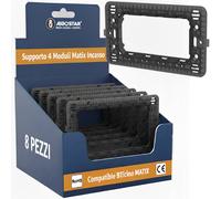 Aigostar Supporto a 4 moduli Portafrutto compatibile BTcino Matix 8 Pezzi