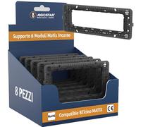 Aigostar Supporto a 6 moduli Portafrutto compatibile BTcino Matix 8 Pezzi
