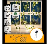 Aigostar Tenda Eucalipto Solare 1x1m 70 LED Luce Calda 8 Modalità IP65