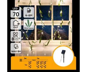 Aigostar Tenda Ulivo Solare 1x1m 70 LED Luce Calda 8 Modalità IP65