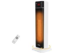 Aigostar Termoventilatore 2000W, PTC, Termostato + ECO, Display LED | Stufa Elettrica Basso Consumo, Riscaldatore Elettrico Portatile con 3 Modalità, Telecomando, Oscillazione a 70°, Timer 24H