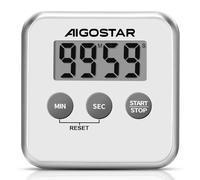 Aigostar Timer da Cucina Digitale - Multifunzione Con Ampio Display LCD, Magnete, Supporto e Foro, Cronometro 3 in 1 Conto alla Rovescia, Sveglia per Cucina, Studio, Allenamento