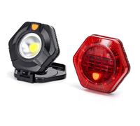 Aigostar Torcia da Lavoro LED 2W 130lm IP44 Luce Bianca e Rossa 3xAAA 8 Pezzi