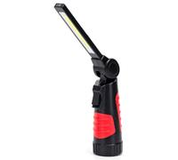 Aigostar Torcia da Lavoro LED 3W 200lm 6500K IP44 3xAAA Nero Rosso Set 9 Pezzi