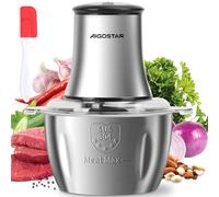 Aigostar Tritatutto Elettrico, Ciotola in Acciaio Inox da 1.8L, 4 Lame