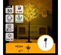 Aigostar Ulivo Artificiale Solare 30 LED Luce Calda 8 Modalità IP65