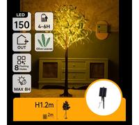 Aigostar Ulivo Solare 150 LED 1.2m Luce Calda 8 Modalità IP65