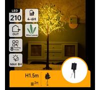 Aigostar Ulivo Solare 210 LED 1.5m Luce Calda 8 Modalità IP65