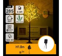 Aigostar Ulivo Solare 285 LED 1.8m Luce Calda 8 Modalità IP65