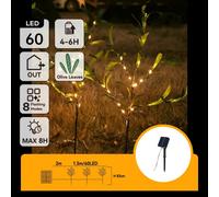 Aigostar Ulivo Solare 60 LED da Terra H83cm 8 Modalità Luce Calda IP65