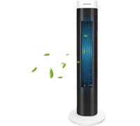 Aigostar Ventilatore a Torre Silenzioso, 3 Velocità, 120min Timer, Oscillazione 85°, Altezza di 76cm, Bianco e Nero