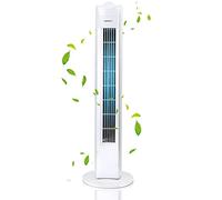 Aigostar Ventilatore a Torre Silenzioso 45W, Ventilatore a Colonna da 3 Velocità, Oscillazione a 85°, Altezza 81 cm, Facilità d'uso, Maniglia e Massima Sicurezza, per Casa e Ufficio,Bianco
