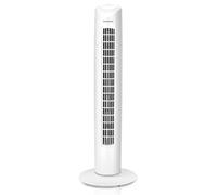 Aigostar Ventilatore a Torre Silenzioso, Ventilatore a Colonna da 3 Velocità, Oscillazione a 85°, Altezza 81 cm, per Casa e Ufficio, Facilità d'uso, Maniglia e Massima Sicurezza, 45W, Bianco