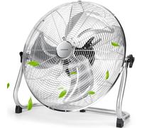 Aigostar Ventilatore da Pavimento Potente 51 cm, 3 Pale in Alluminio Cromato, 100W, 3 Velocità Regolabili, Oscillazione 135°, Motore in Rame, Griglia Rinforzata, Maniglia Portatile, Base Antiscivolo