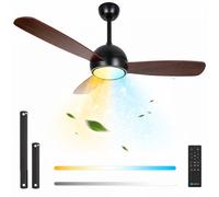 Lampadario Ventilatore da soffitto 3 pale 54W CCT illuminazione Led regolabile con telecomando Aigostar