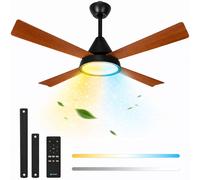 Lampadario Ventilatore da soffitto 4 pale 54W CCT illuminazione Led regolabile con telecomando Aigostar