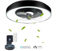 AIGOSTAR VENTILATORE DA SOFFITTO SMART LUCE LED REGOLABILE DIMMERABILE ALEXA