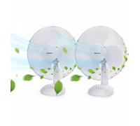 Aigostar Ventilatore da Tavolo 16" 45W 3 Velocità Oscillante 2 pezzi