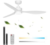 Aigostar Ventilatore Soffitto 132cm Bianco Motore DC 35W Classe D Reversibile