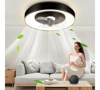 Aigostar- Ventilatore Soffitto Alexa, LED 40W, 4400LM, 2700K-6500K Dimmerabile, Ventilatore da Soffitto con Luce Alexa, 6 Velocità, φ50CM, con Telecomando e Gateway