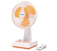 Aigostar Vintage Ventilatore da tavolo silezioso 8 pollici 3 pale 3 velocità USB
