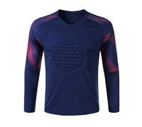 AIGOUT - Maglia da portiere per uomo, in jersey, con imbottitura protettiva in spugna, manica lunga, C, S