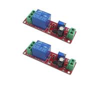 Aihasd 2 pezzi NE555 Ritardo dell'oscillatore 12 V DC Regolabile da 0 a 10 secondi Ritardo del timer Modulo interruttore Timer di ritardo Interruttore monostabile