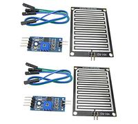 Aihasd 2 pezzi umidità sensore di pioggia Gocce di pioggia Piovere riconoscimento Modulo sensore Comparatore LM393