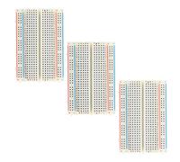 Aihasd 3 Pezzi Breadboard con 400 Punti Basetta Piastra Sperimentale 4 Barre di Alimentazione Senza Saldatura
