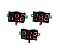 Aihasd 3PCS 0,36 pollice rossi LED Digital voltmetro Electric Car Automotive Testing Volts Panel tester DC2.5-30V