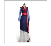 AIHERQG Vestito da principessa blu/rosso di Hua Mulan, costume da cosplay for adulti, for bambine e donne, realizzato su misura, costume da palcoscenico for Halloween.(Deep Purple,S)