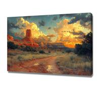 AIHNBF Stampa su tela con paesaggio desertico, sud-ovest Vista da parete, per soggiorno, camera da letto, stampa rustica, 20 x 30 cm