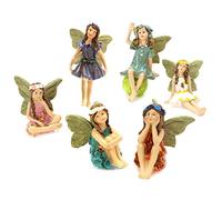 AIHOME - Set di 6 fate da giardino in miniatura, motivo: fatine, accessori da giardino