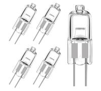 Aihoom Set di 5 lampadine alogene G4 12 V 10 W bianco caldo 2800 K 130 lm lampadine a perno dimmerabili per cappa, cucina, soggiorno, camera da letto [classe energetica G]