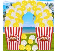 AIHSUMC Set di 2 scatole giganti per popcorn con palloncini, scatole di cartone per popcorn 3D cinematografiche, stand up, per popcorn pesanti, per feste a tema, festival, decorazioni per cortile (102