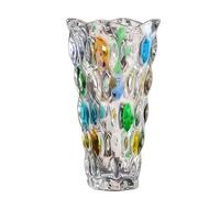 [AiiBowy] Vaso Vetro Trasparente Alto 23cm - Vasi Vetro Colorato - Vaso in Stile Contemporaneo - per Fiori e Composizioni Floreali per Centrotavola, Cucina, Ufficio, Matrimonio (Colorato#3)