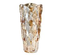 [AiiBowy] Vaso Vetro Trasparente Alto 23cm - Vasi Vetro Colorato - Vaso in Stile Contemporaneo - per Fiori e Composizioni Floreali per Centrotavola, Cucina, Ufficio, Matrimonio (Ambra)