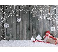 AIIKES 2.1Mx1.5M/7x5piedi Vacanze Natale Fiocco di neve Fotografia di Sfondo in legno Decorazione per Fondali Fotografia Studio Baby Bambini foto Sfondo 11-155
