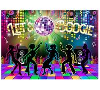 AIIKES 7x5FT 70s Disco Party Sfondo Vintage Disco Party Decorazione Sfondo Facciamo Boogie Disco Tema Sfera Sfondo Compleanno Decorazione Sfondo XY12