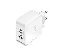 aiino Alimentatore Type-C 27W Fast Charger, 2 Porte USB Quick Charge 3.0 e USB-C PD per iPhone Serie 13/12/11/X/SE, iPad/iPad PRO, Bianco