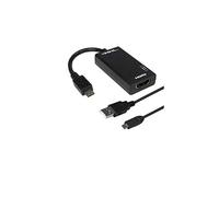 aiino Cavo Adattatore MHL Micro-USB A HDMI, con divisione Film, Video, Immagini, Giochi da Smartphone, Tablet Pc Su Monitor e Tv In HD, con Porta MHL Micro-USB, Nero