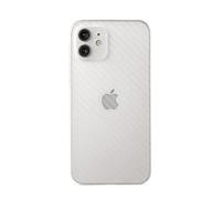 aiino Custodia Skin per iPhone 12, Cover Bianca iPhone 12 con effetto Fibra di Carbonio, Antiurto e Anti Graffio, Ultra Sottile Leggera e Flessibile, Compatibile con MagSafe, Qualità Italiana - Bianco