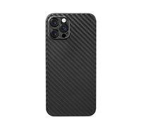 aiino Custodia Skin per iPhone 12 Pro, Cover Nera 12 Pro con effetto Fibra di Carbonio, Antiurto e Anti Graffio, Ultra Sottile Leggera e Flessibile, Compatibile con MagSafe, Qualità Italiana - Nero