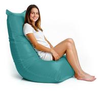 Aiire Pouf da salotto con imbottitura inclusa moderna, design ergonomico ultra flessibile, in lycra lavabile, pouf per bambini, adolescenti o giovani, per camera da letto - Bean Bag Chair Turchese