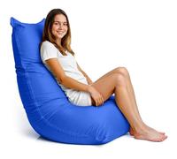 Aiire Pouf da salotto con imbottitura inclusa moderna, design ergonomico ultra flessibile, in lycra lavabile, pouf per bambini, adolescenti o giovani, per camera da letto - Bean Bag Chair blu