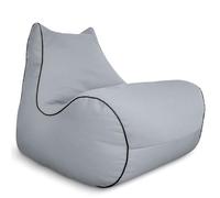 Aiire Pouf esterno di lusso XXL - Pouf gigante con imbottitura inclusa in Olefina Premium - Moderno Bean Bag Chair per giardino, terrazza o spazi Chill out - Pouf interno ed esterno grigio