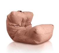 Aiire Pouf Poltrona Design XXL - Puffo per Sedersi en Ecopelle Premium Imbottito per Cameretta, Gaming o Relax - Puff a Sacco Moderno per Adulti o Bambini Rosa